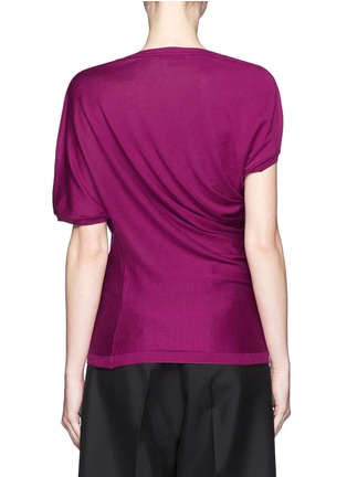 Back View - Click To Enlarge - LANVIN - Drape cotton-silk knit top