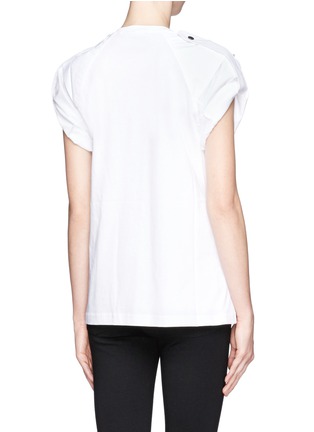 Back View - Click To Enlarge - CHLOÉ - Epaulette sleeve tab cotton T-shirt