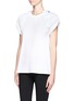 Front View - Click To Enlarge - CHLOÉ - Epaulette sleeve tab cotton T-shirt