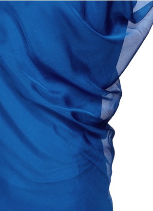Detail View - Click To Enlarge - LANVIN - Draped asymmetrical silk overlay sleeveless top