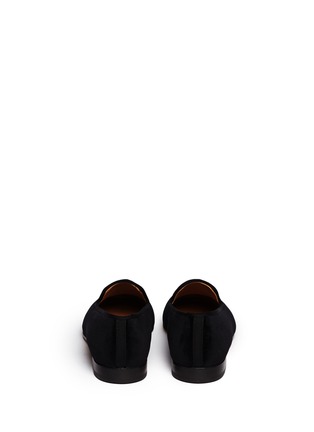 Back View - Click To Enlarge - STUBBS & WOOTTON - 'Love You' velvet slip-ons