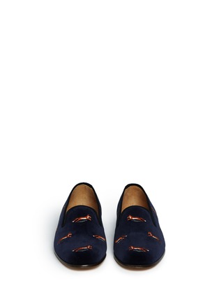Figure View - Click To Enlarge - STUBBS & WOOTTON - Tally Ho velvet slip-ons