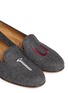 Detail View - Click To Enlarge - STUBBS & WOOTTON - 'College' flannel slip-ons