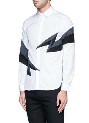 Front View - Click To Enlarge - NEIL BARRETT - Thunderbolt print shirt