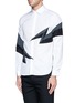 Front View - Click To Enlarge - NEIL BARRETT - Thunderbolt print shirt
