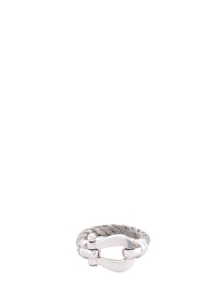 Main View - Click To Enlarge - FRED - 'Force 10' 18k white gold rope cable ring