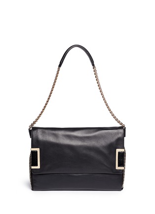 Main View - Click To Enlarge - JIMMY CHOO - 'Ally' chain strap stud leather bag