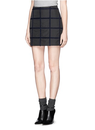 Front View - Click To Enlarge - 3.1 PHILLIP LIM - Grid cotton-blend skirt
