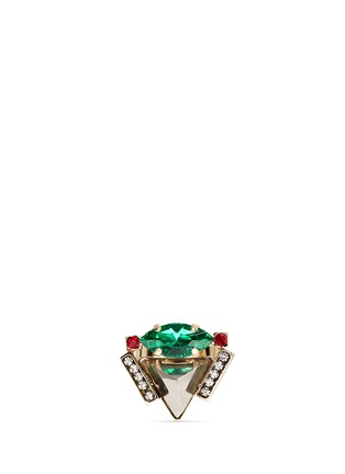 Main View - Click To Enlarge - IOSSELLIANI - Pyramid crystal ring