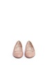 Front View - Click To Enlarge - VALENTINO GARAVANI - Stud heel crystal cutout leather flats