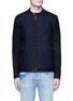 Main View - Click To Enlarge - SCOTCH & SODA - Sueded leather sleeve blouson jacket