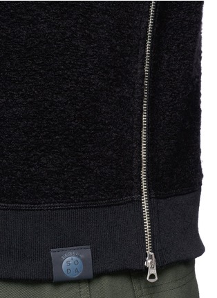 Detail View - Click To Enlarge - SCOTCH & SODA - Twisted collar fleece jersey sweater