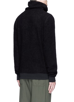 Back View - Click To Enlarge - SCOTCH & SODA - Twisted collar fleece jersey sweater