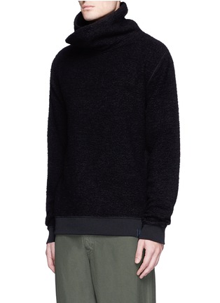 Front View - Click To Enlarge - SCOTCH & SODA - Twisted collar fleece jersey sweater