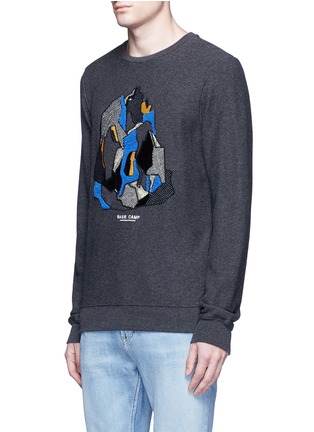 Front View - Click To Enlarge - SCOTCH & SODA - Mountain embroidery patch sweatshirt