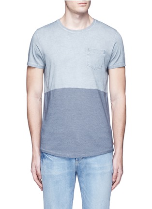 Main View - Click To Enlarge - SCOTCH & SODA - Stripe oil washed cotton T-shirt
