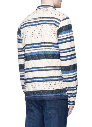Back View - Click To Enlarge - SCOTCH & SODA - 'Nordic' stripe quilted shirt jacket