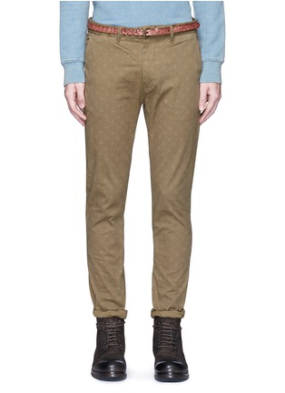 Main View - Click To Enlarge - SCOTCH & SODA - 'Stuart' print garment dyed cotton chinos