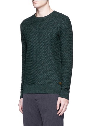 Front View - Click To Enlarge - SCOTCH & SODA - Waffle knit wool sweater