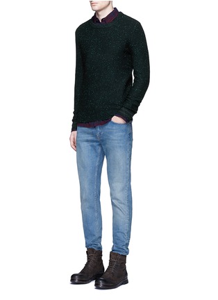 Figure View - Click To Enlarge - SCOTCH & SODA - Slub wool-cotton blend sweater