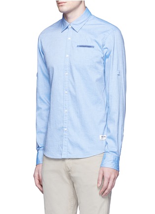 Front View - Click To Enlarge - SCOTCH & SODA - Patterned jacquard cotton shirt