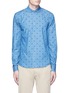 Main View - Click To Enlarge - SCOTCH & SODA - Dot embroidered cotton denim shirt