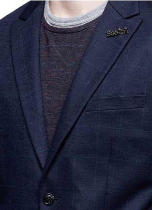 Detail View - Click To Enlarge - SCOTCH & SODA - Check felted jersey blazer