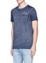 Front View - Click To Enlarge - SCOTCH & SODA - 'Rocker' burnout washed roll cuff T-shirt