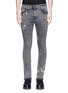 Detail View - Click To Enlarge - R13 - 'Skate' bleach stain frayed jeans