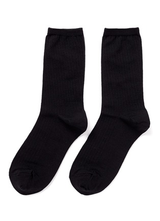 Main View - Click To Enlarge - HANSEL FROM BASEL - 'Rib Silk' crew socks