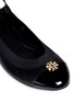 Detail View - Click To Enlarge - TORY BURCH - 'Jolie' patent toe cap slingback ballerina flats