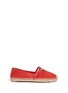 Main View - Click To Enlarge - TORY BURCH - 'Sidney' cutout leather logo suede espadrilles