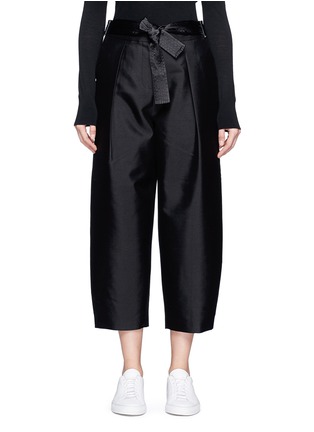 Main View - Click To Enlarge - ELIZABETH AND JAMES - 'Anderson' belted silk-wool cropped pants