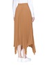 Back View - Click To Enlarge - COMME MOI - Handkerchief hem pleated maxi skirt