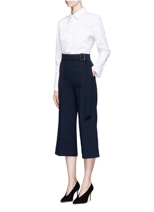 Figure View - Click To Enlarge - COMME MOI - Belted crepe culottes