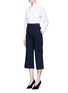 Figure View - Click To Enlarge - COMME MOI - Belted crepe culottes