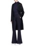 Figure View - Click To Enlarge - COMME MOI - Wool blend flared pants