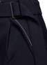 Detail View - Click To Enlarge - COMME MOI - Belted wool blend wide leg pants