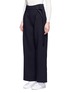 Front View - Click To Enlarge - COMME MOI - Belted wool blend wide leg pants
