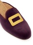 Detail View - Click To Enlarge - STUBBS & WOOTTON - Rope buckle embroidery velvet slippers