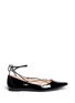 Main View - Click To Enlarge - KATE SPADE - 'Genie' patent leather lace-up flats