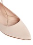 Detail View - Click To Enlarge - KATE SPADE - 'Genie' metallic lace-up leather flats