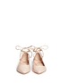 Front View - Click To Enlarge - KATE SPADE - 'Genie' metallic lace-up leather flats