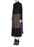 Figure View - Click To Enlarge - VICTOR ALFARO - Colourblock virgin wool sleeveless long coat
