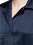 Detail View - Click To Enlarge - VICTOR ALFARO - Patch pocket satin shirt