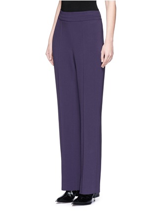 Front View - Click To Enlarge - VICTOR ALFARO - Crepe high waist pants