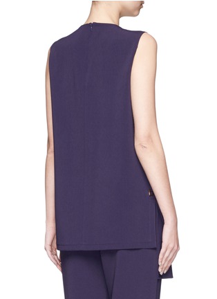 Back View - Click To Enlarge - VICTOR ALFARO - Pleated crepe sleeveless top