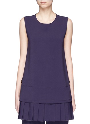 Main View - Click To Enlarge - VICTOR ALFARO - Pleated crepe sleeveless top