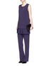 Figure View - Click To Enlarge - VICTOR ALFARO - Pleated crepe sleeveless top