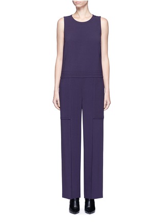Main View - Click To Enlarge - VICTOR ALFARO - Sleeveless crepe jumpsuit
